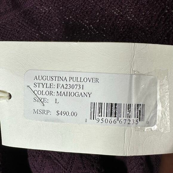 Ulla Johnson Augustina Wool Pointelle Knit Long Sleeve Top Size Large - Picture 4 of 14